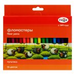 Фломастеры Гамма "Мультики", 18цв., смываемые, картон. упак., европодвес