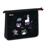 Папка для тетрадей 1 отделение, А5 Först "Disco Lama" , 240*205*40 мм, пластик, на молнии