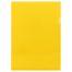 Папка-уголок СТАММ А4, 100мкм, пластик, прозрачная, желтая