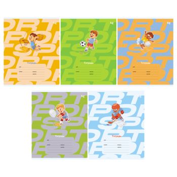 Тетрадь 12л., узкая линия BG 