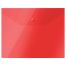 Папка-конверт на кнопке СТАММ А5 (190*240мм), 150мкм, пластик, прозрачная, красная