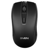 Мышь беспроводная Sven RX-220W, черный, 3btn+Roll