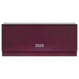 Планинг датированный 2026г., 64л., 285*100, бумвинил, BG, бордовый