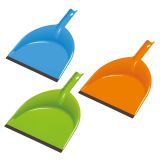 Совок для мусора Azur "Клип" с резинкой, ширина 22см, пластик, цвет ассорти