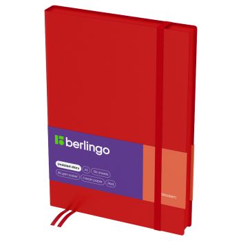 Ежедневник недатированный, А5, 136л., кожзам, Berlingo 