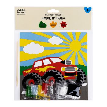 Аппликация из песка ТРИ СОВЫ 