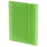 Тетрадь на кольцах А5, 120л., BG "Неон", пластиковая обложка, салатовый, с резинкой
