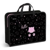 Папка с ручками 1 отделение, А4 Berlingo "Royal Kitty", 340*245*100мм, пластик, на молнии