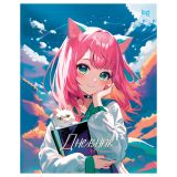 Дневник 1-11 кл. 48л. на скобе BG "Девочка и кот", глянцевая ламинация