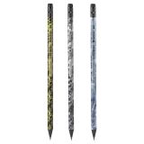 Карандаш ч/г Berlingo "Military" HB, круглый, с ластиком, черное дерево, заточен