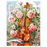 Картина по номерам на картоне ТРИ СОВЫ "Скрипка", 30*40, с акриловыми красками и кистями