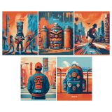 Тетрадь 48л., А5, клетка BG "Городской", суперэконом