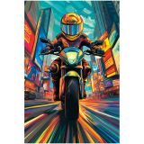 Пазл  160 эл. ТРИ СОВЫ "Мотоциклист в мегаполисе"