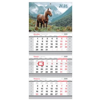 Календарь квартальный 3 бл. на 3 гр., 295*660 мм BG 