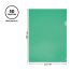 Папка-уголок СТАММ А4, 150мкм, пластик, прозрачная, зеленая