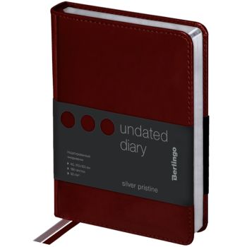 Ежедневник недатированный, А6, 160л., кожзам, Berlingo 