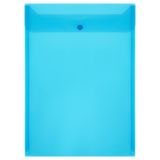 Папка-конверт на кнопке OfficeSpace А4, 180мкм, вертикальная, синяя