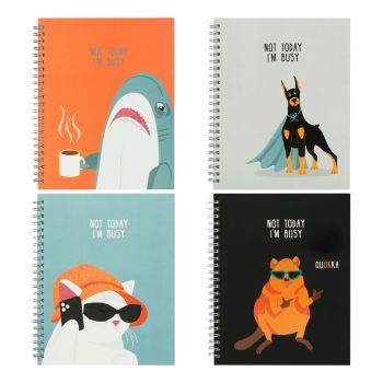 Тетрадь 80л., А5, клетка на гребне BG 