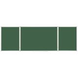 Доска магнитно-меловая OfficeSpace, трехсекционная, 300*100/100*75*2, алюминиевая рамка