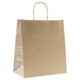 Пакет бумажный "Крафт" с кручеными ручками, 24*14*28см, 70г/м2
