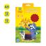 Цветная бумага самоклеящаяся А5, Мульти-Пульти, 12л., 12цв., в папке с европодвесом, 