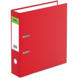 Папка-регистратор СТАММ "Эксперт", 80мм, бумвинил, с карм. на корешке,нижний метал. кант, красная