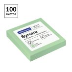 Самоклеящийся блок OfficeSpace 50*50мм, 100л., зеленая пастель