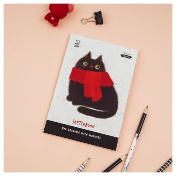 Скетчбук для рисования маркерами 50л. А5 на склейке MESHU 