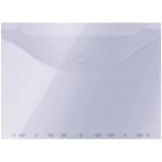 Папка-конверт OfficeSpace с перфорацией по длинной стороне и застежкой А4, 150мкм, пластик, прозрачная