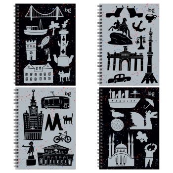 Записная книжка А6 96л., на гребне BG 