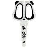 Ножницы детские Мульти-Пульти "Приключения Енота" 13см, фигурные ручки "Панда", в футляре, блистер с европодвесом