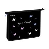 Папка для тетрадей 1 отделение, А5 Berlingo "Life is Beautiful", 240*205*40мм, пластик, на молнии