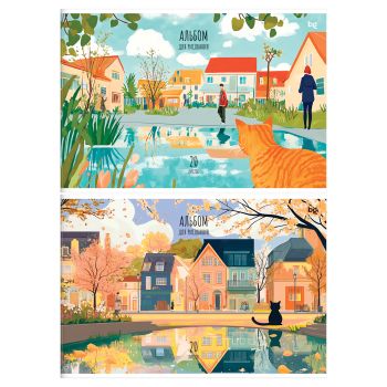 Альбом для рисования 20л., А4, на скрепке BG 