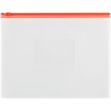 Папка-конверт на zip-молнии OfficeSpace А5, полипропилен, 150мкм, прозрачная, карман, молния красная
