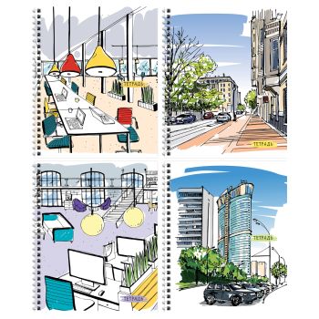 Тетрадь 96л., А5, клетка на гребне BG 