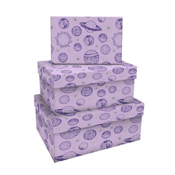 Набор прямоугольных коробок 3в1, MESHU 