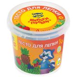 Тесто для лепки Мульти-Пульти "Енот на каникулах", 04 цвета*60г, пластиковый стакан