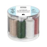 Набор для шитья ТРИ СОВЫ, "Помощница", нитки 7шт по 200м, иглы, наперсток, сантиметр, нитевдеватель, распарыватель, туба