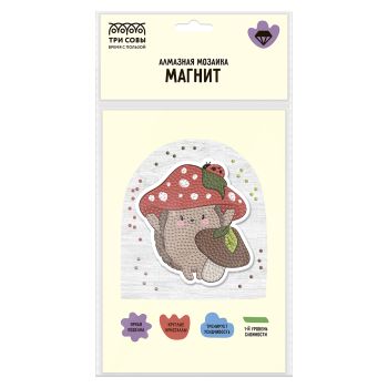 Алмазная мозаика, магнит ТРИ СОВЫ 