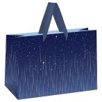 Пакет-коробка подарочный 27*20*13см MESHU "Star rain", фольга,  матовая ламинация