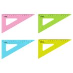 Треугольник 30°, 13см СТАММ, пластиковый, прозрачный, неоновые цвета, ассорти