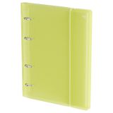 Тетрадь на кольцах А5, 120л., BG "Неон", пластиковая обложка, желтый, с резинкой