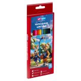 Карандаши цветные ArtSpace "School mood", 12цв., шестигранные, заточен., картон. упак., европодвес