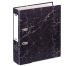 Папка-регистратор OfficeSpace, 70мм, мрамор, черная, нижний метал. кант