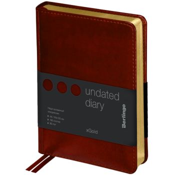 Ежедневник недатированный, А6, 160л., кожзам, Berlingo 