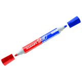 Маркер для белых досок двухсторонний Luxor "Duorite" синий/красный, пулевидный, 1-3мм
