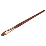 Кисть художественная колонок Гамма "Классика", плоскоовальная №16