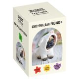 Набор для росписи из гипса ТРИ СОВЫ "Мопс в костюмчике", высота фигурки 8,5см, с красками и кистью, картонная коробка