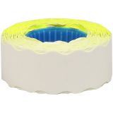 Этикет-лента OfficeSpace, 22*12мм, волна, желтая, 800 этикеток